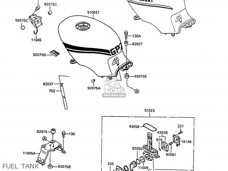 FUEL TANK - EX400A3 GPZ400S 1989 SWEDEN