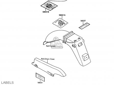 LABELS - EX400A3 GPZ400S 1989 SWEDEN