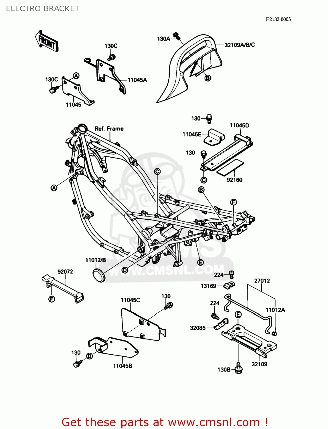ELECTRO BRACKET EX500A1 1987 USA CALIFORNIA CANADA