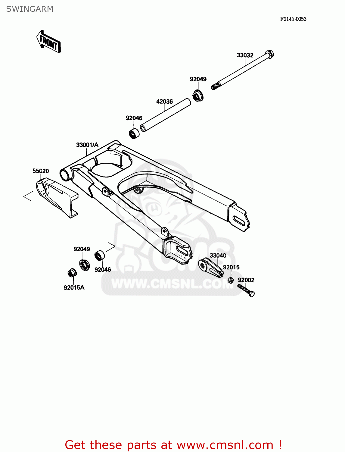 SWINGARM EX500A1 1987 USA CALIFORNIA CANADA