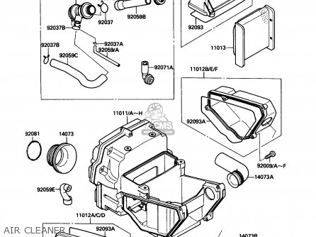 AIR CLEANER - EX500A1 1987 USA CALIFORNIA CANADA