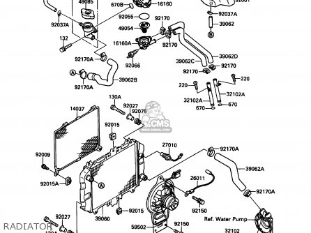 RADIATOR - EX500A1 1987 USA CALIFORNIA CANADA