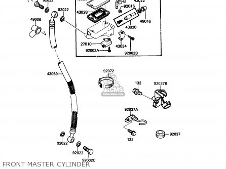 FRONT MASTER CYLINDER - EX500A1 1987 USA CALIFORNIA CANADA