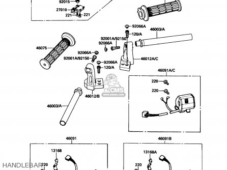 HANDLEBAR - EX500A1 1987 USA CALIFORNIA CANADA