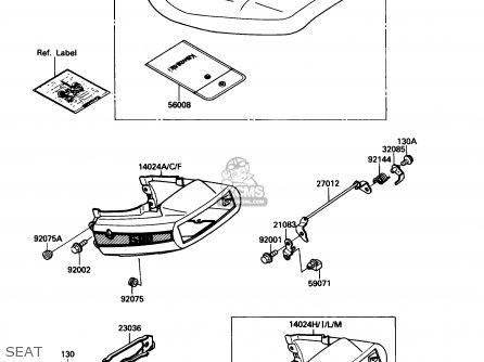 SEAT - EX500A1 1987 USA CALIFORNIA CANADA