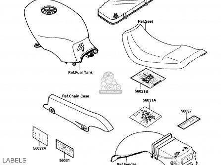 LABELS - EX500A1 1987 USA CALIFORNIA CANADA