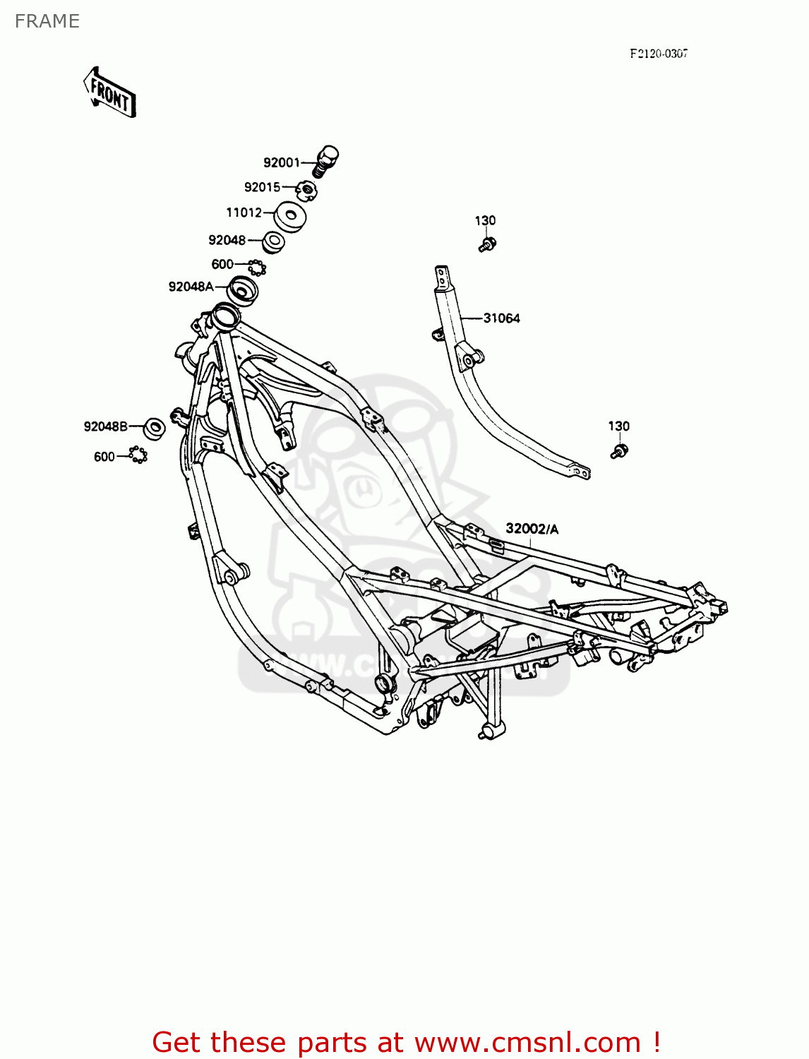 FRAME EX500A1 GPZ500S 1987 EUROPE UK FR AR FG GR IT NR SD SP ST