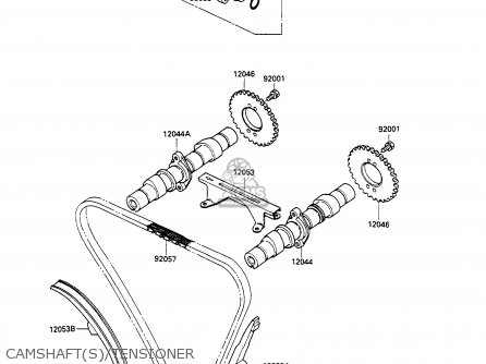 CAMSHAFT(S)/TENSIONER - EX500A1 GPZ500S 1987 EUROPE UK FR AR FG GR IT NR SD SP ST
