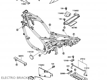 ELECTRO BRACKET - EX500A1 GPZ500S 1987 EUROPE UK FR AR FG GR IT NR SD SP ST