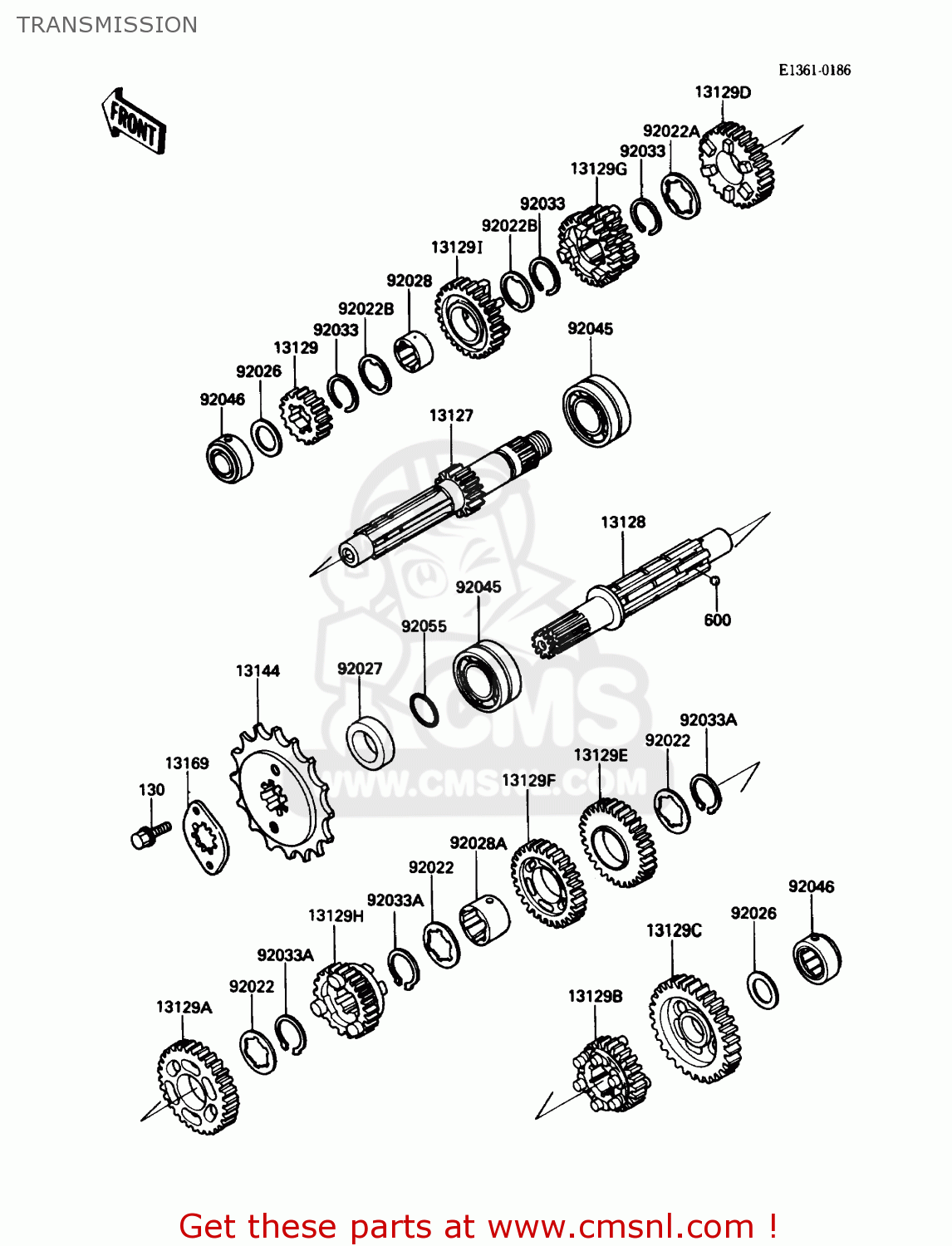 TRANSMISSION EX500A2 1988 USA CALIFORNIA CANADA