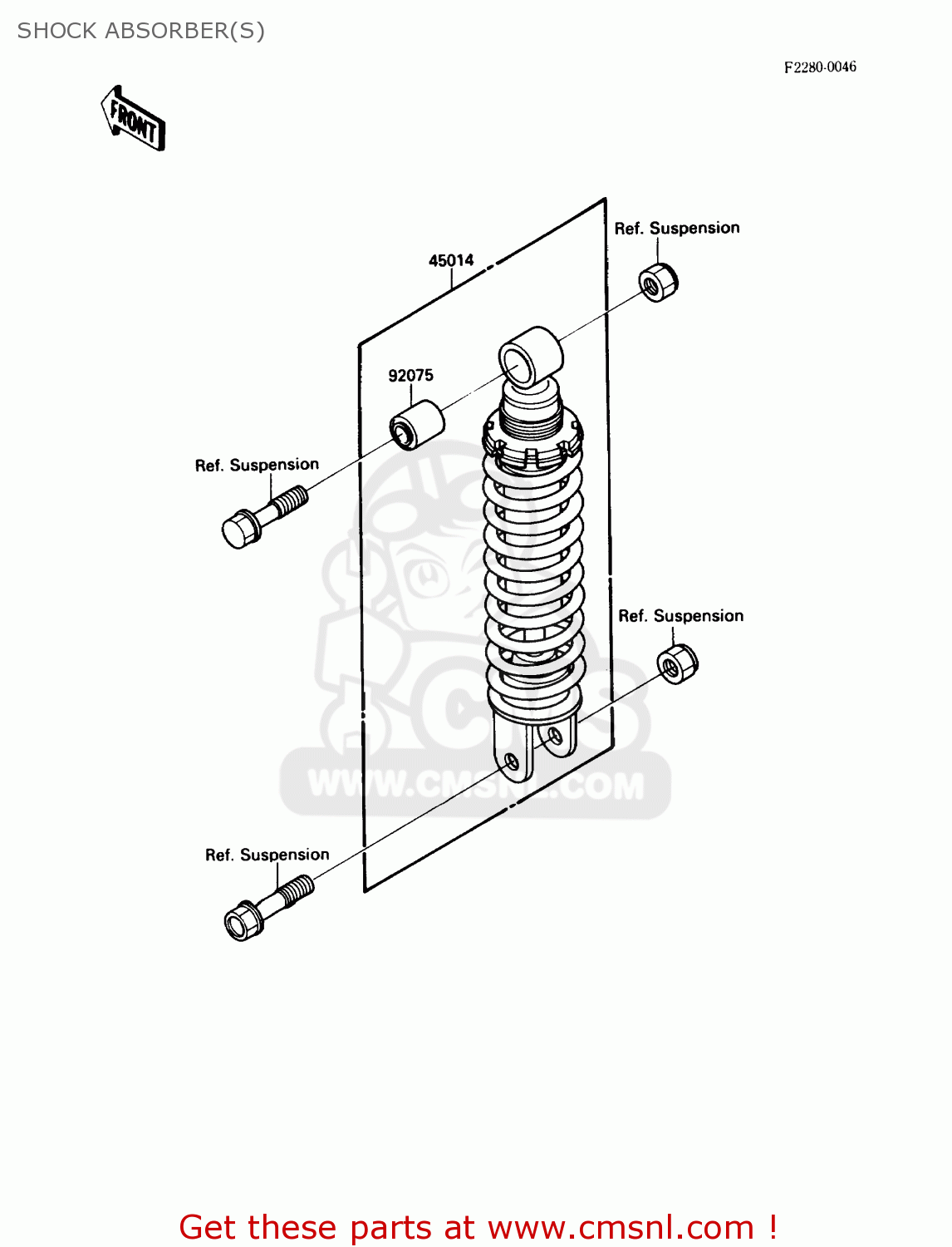 SHOCK ABSORBER(S) EX500A2 1988 USA CALIFORNIA CANADA