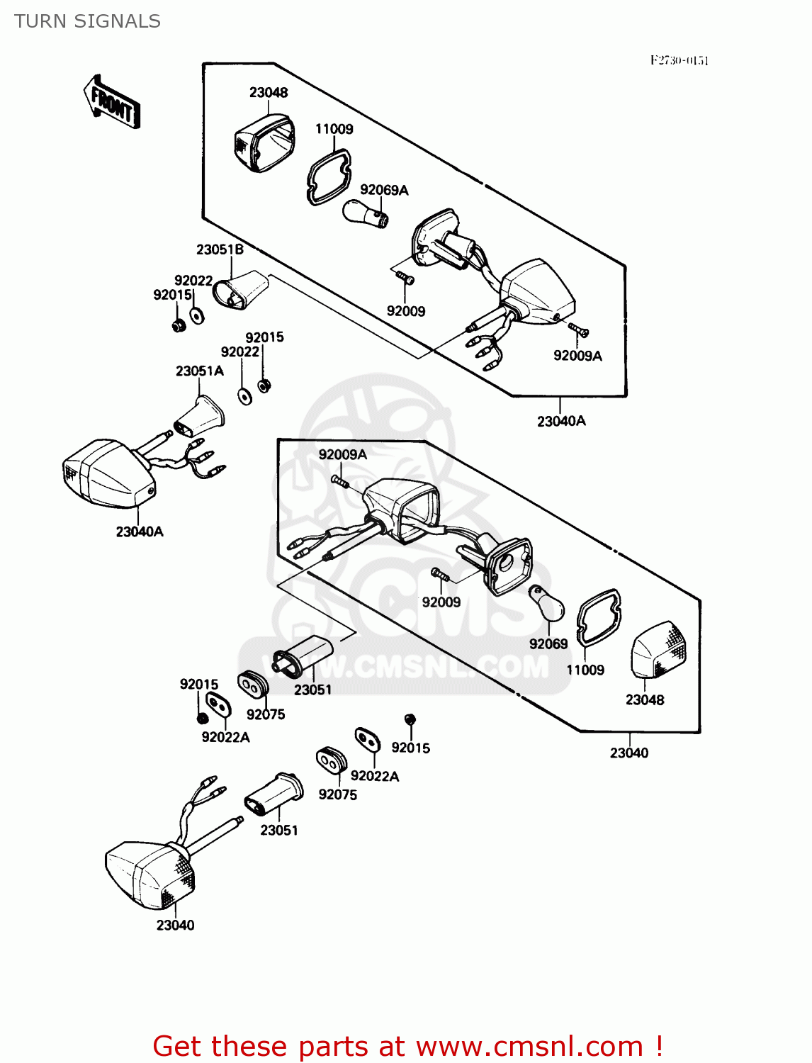 TURN SIGNALS EX500A2 1988 USA CALIFORNIA CANADA