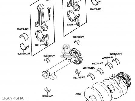 CRANKSHAFT - EX500A2 1988 USA CALIFORNIA CANADA