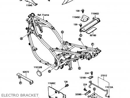 ELECTRO BRACKET - EX500A2 1988 USA CALIFORNIA CANADA