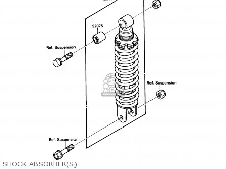 SHOCK ABSORBER(S) - EX500A2 1988 USA CALIFORNIA CANADA