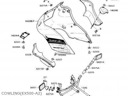 COWLING(EX500-A2) - EX500A2 1988 USA CALIFORNIA CANADA