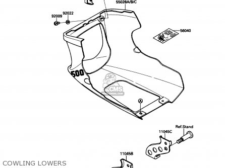 COWLING LOWERS - EX500A2 1988 USA CALIFORNIA CANADA