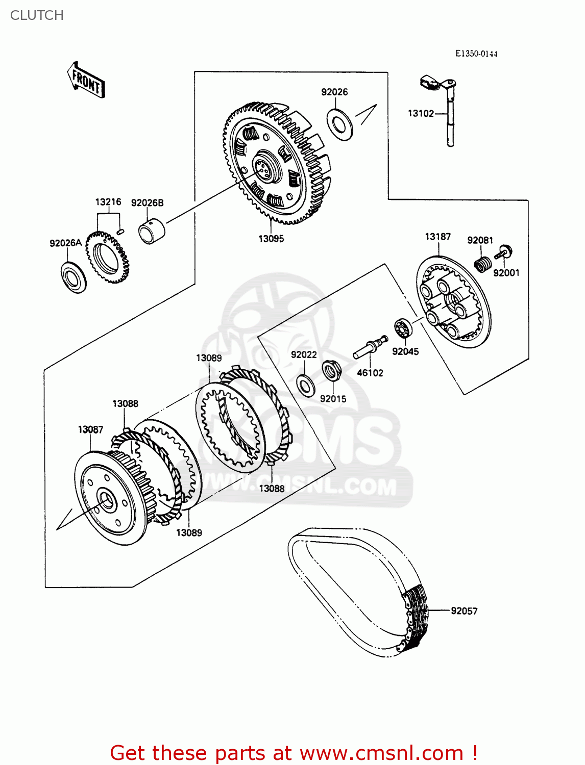 CLUTCH EX500A2 GPZ500S 1988 EUROPE UK AR SD