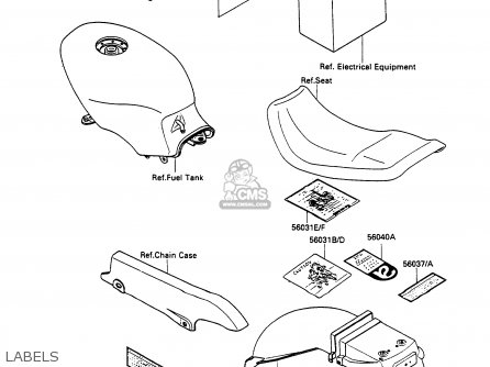 LABELS - EX500A2 GPZ500S 1988 EUROPE UK AR SD