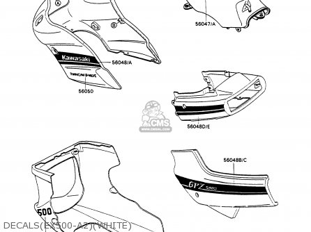 DECALS(EX500-A2)(WHITE) - EX500A2 GPZ500S 1988 EUROPE UK AR SD
