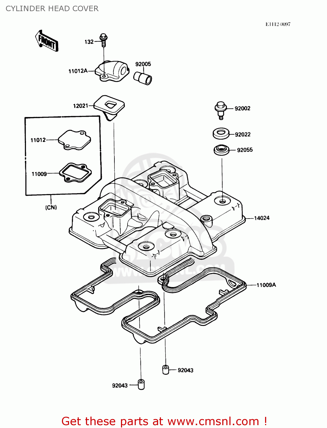 CYLINDER HEAD COVER EX500A3 1989 USA CALIFORNIA CANADA