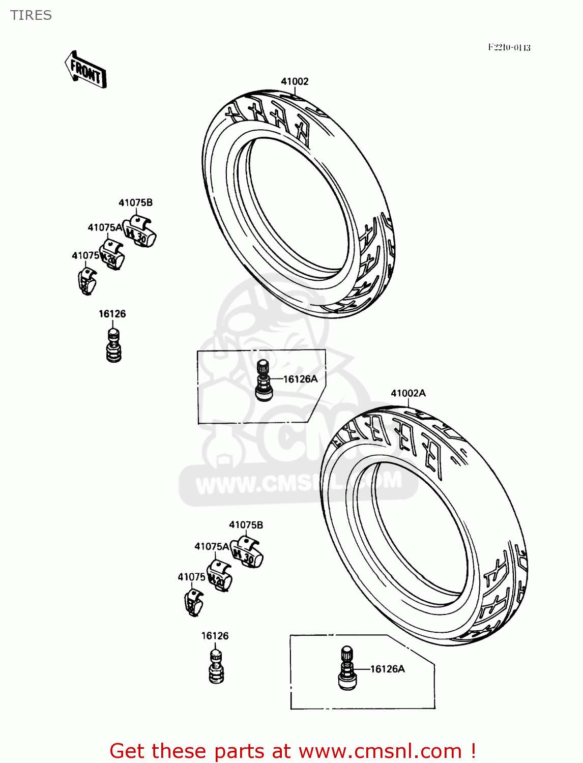 TIRES EX500A3 1989 USA CALIFORNIA CANADA