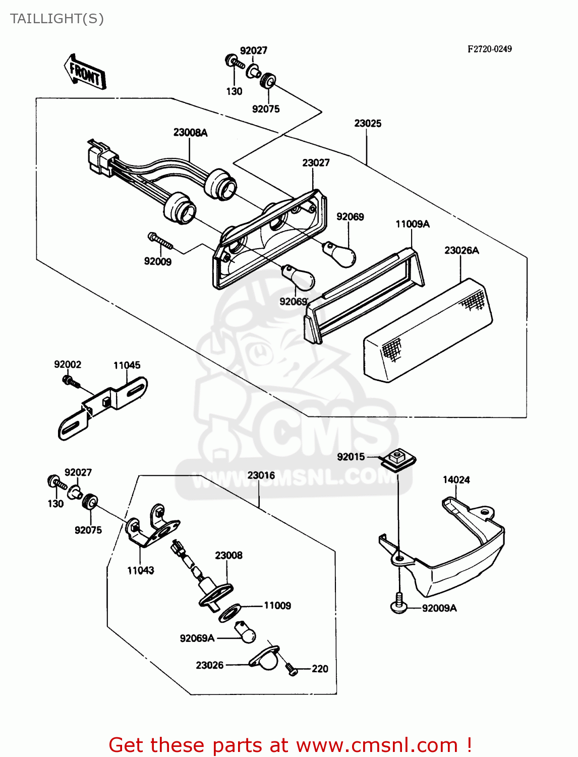 TAILLIGHT(S) EX500A3 1989 USA CALIFORNIA CANADA