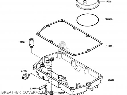 BREATHER COVER/OIL PAN - EX500A3 1989 USA CALIFORNIA CANADA