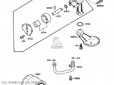 OIL PUMP/OIL FILTER - EX500A3 1989 USA CALIFORNIA CANADA