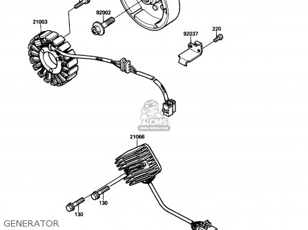 GENERATOR - EX500A3 1989 USA CALIFORNIA CANADA