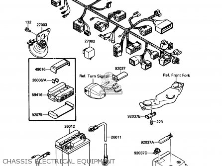 CHASSIS ELECTRICAL EQUIPMENT - EX500A3 1989 USA CALIFORNIA CANADA