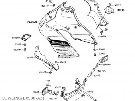 COWLING(EX500-A3) - EX500A3 1989 USA CALIFORNIA CANADA