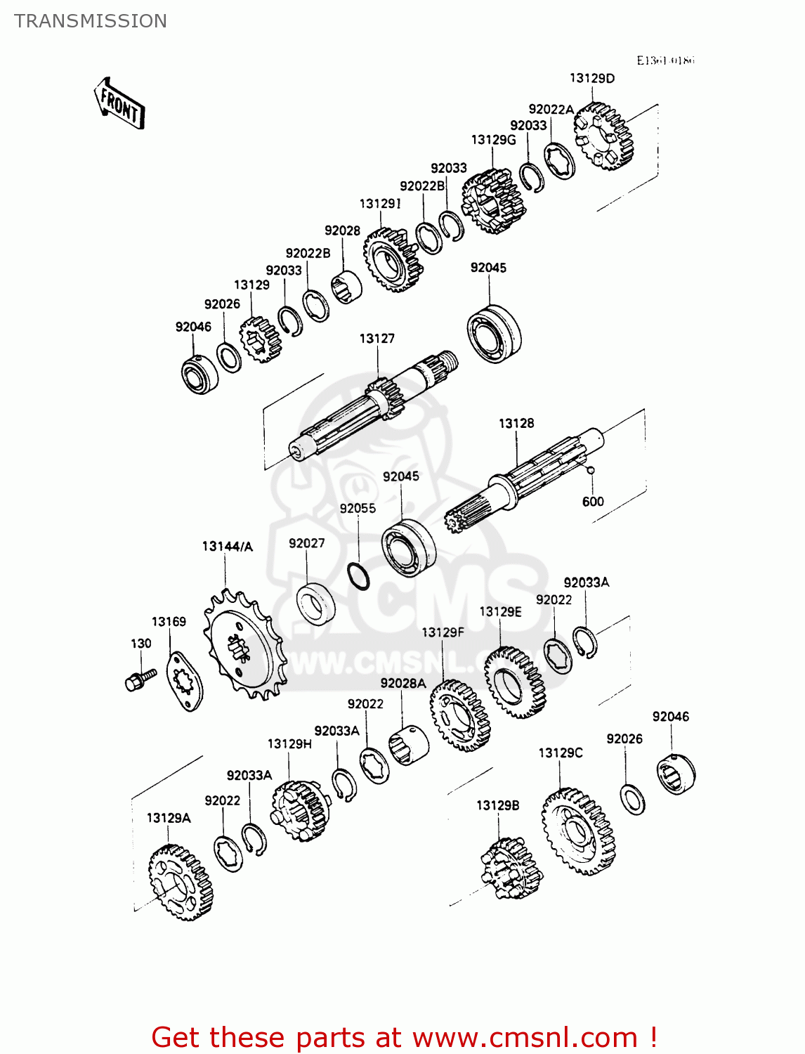 TRANSMISSION EX500A3 GPZ500S 1989 EUROPE UK AR