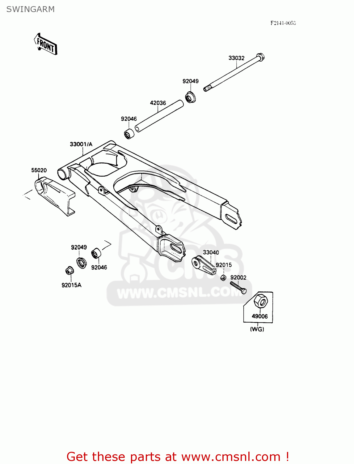 SWINGARM EX500A3 GPZ500S 1989 EUROPE UK AR
