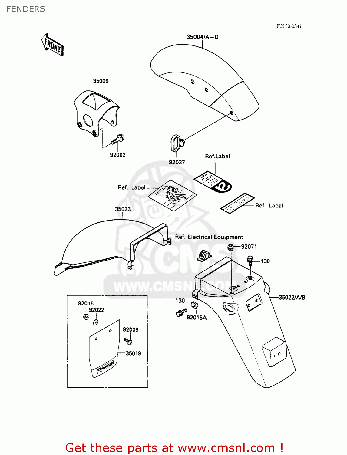 FENDERS EX500A3 GPZ500S 1989 EUROPE UK AR