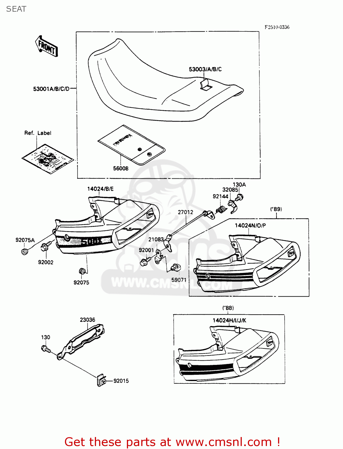 SEAT EX500A3 GPZ500S 1989 EUROPE UK AR