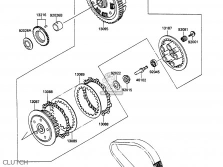 CLUTCH - EX500A3 GPZ500S 1989 EUROPE UK AR