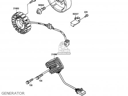 GENERATOR - EX500A3 GPZ500S 1989 EUROPE UK AR