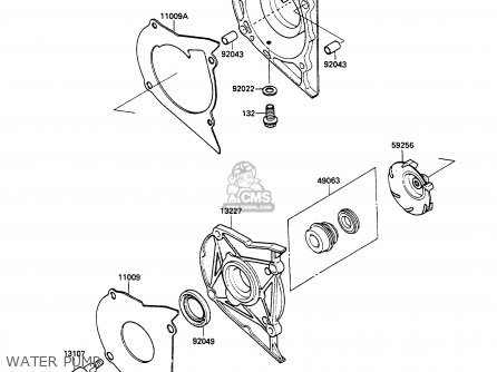 WATER PUMP - EX500A3 GPZ500S 1989 EUROPE UK AR