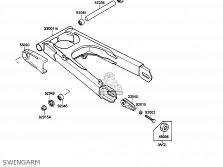 SWINGARM - EX500A3 GPZ500S 1989 EUROPE UK AR
