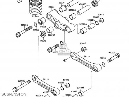 SUSPENSION - EX500A3 GPZ500S 1989 EUROPE UK AR
