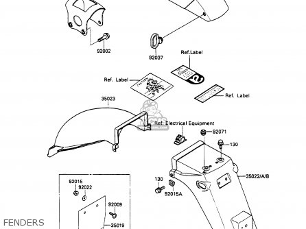 FENDERS - EX500A3 GPZ500S 1989 EUROPE UK AR