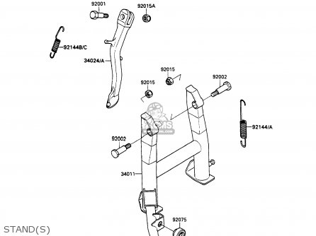 STAND(S) - EX500A3 GPZ500S 1989 EUROPE UK AR