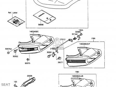 SEAT - EX500A3 GPZ500S 1989 EUROPE UK AR