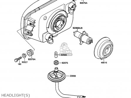 HEADLIGHT(S) - EX500A3 GPZ500S 1989 EUROPE UK AR