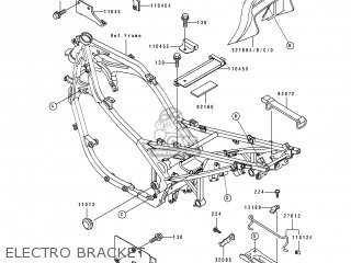 ELECTRO BRACKET - EX500A4 1990 USA CALIFORNIA CANADA