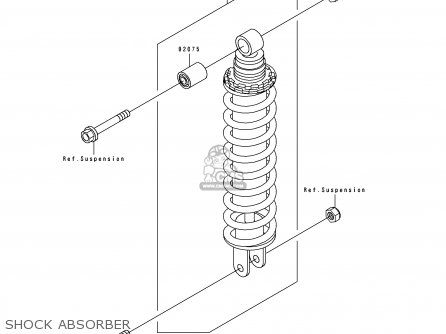 SHOCK ABSORBER - EX500A4 1990 USA CALIFORNIA CANADA