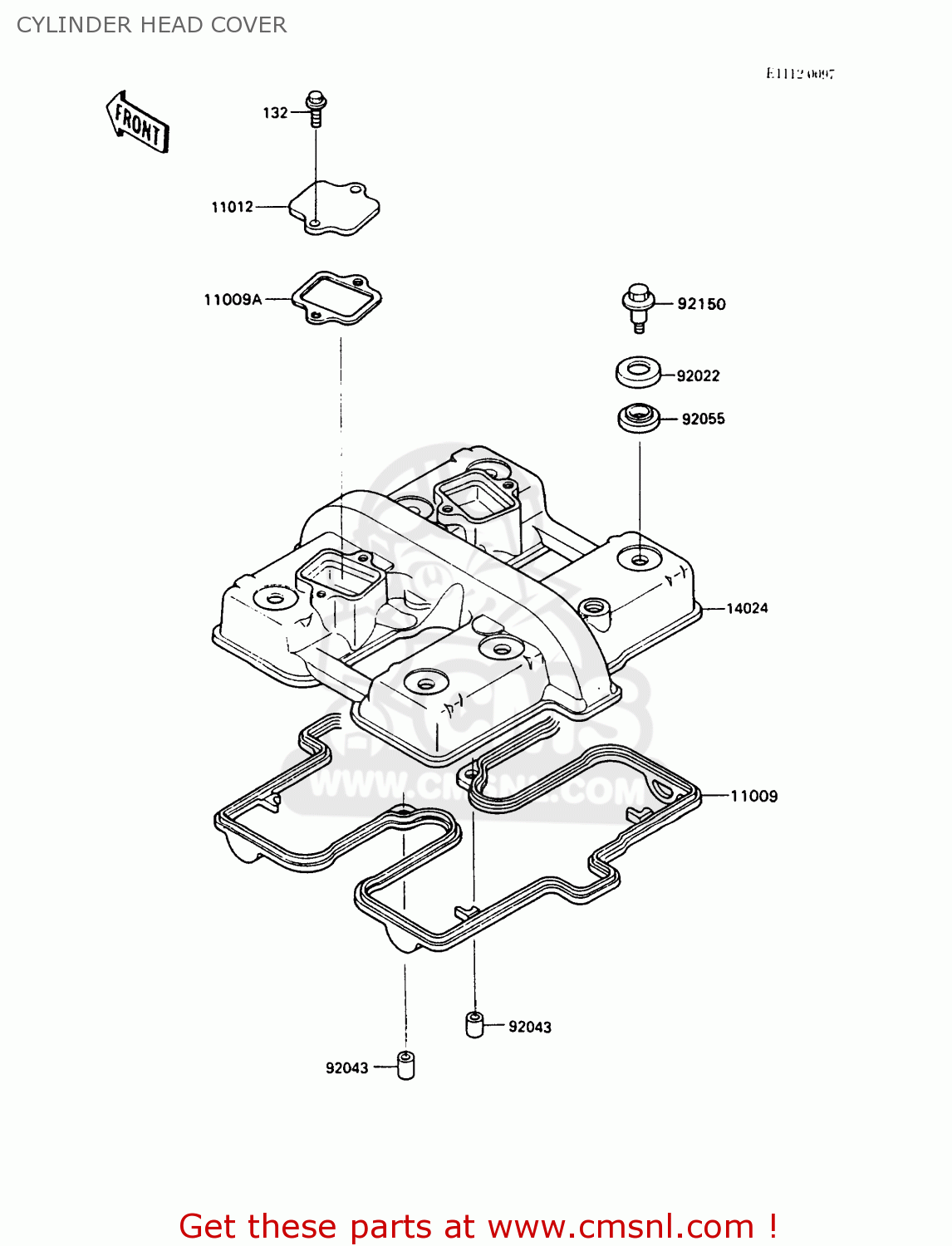 CYLINDER HEAD COVER EX500A4 GPZ500S 1990 UNITED KINGDOM AR