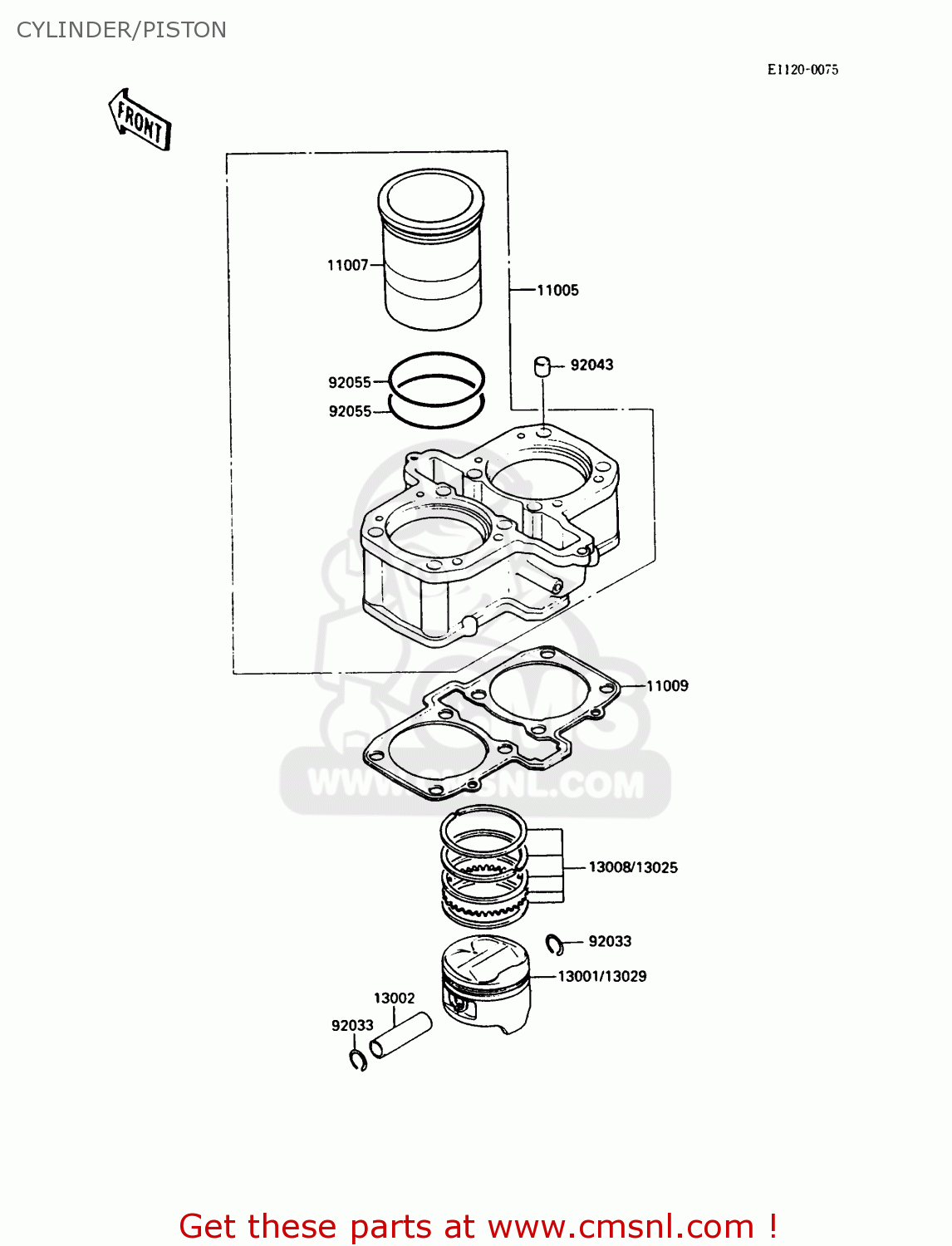 CYLINDER/PISTON EX500A4 GPZ500S 1990 UNITED KINGDOM AR