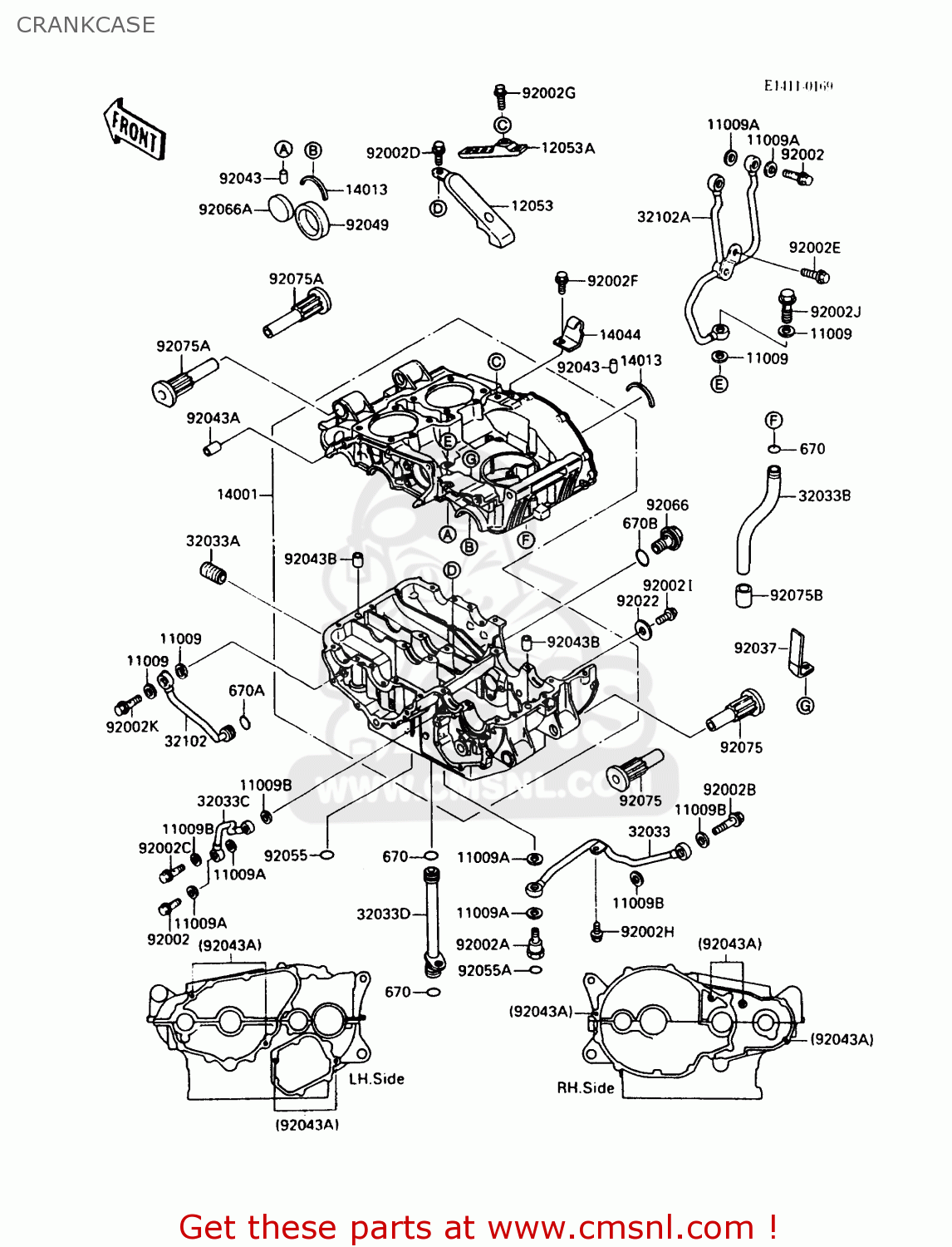 CRANKCASE EX500A4 GPZ500S 1990 UNITED KINGDOM AR